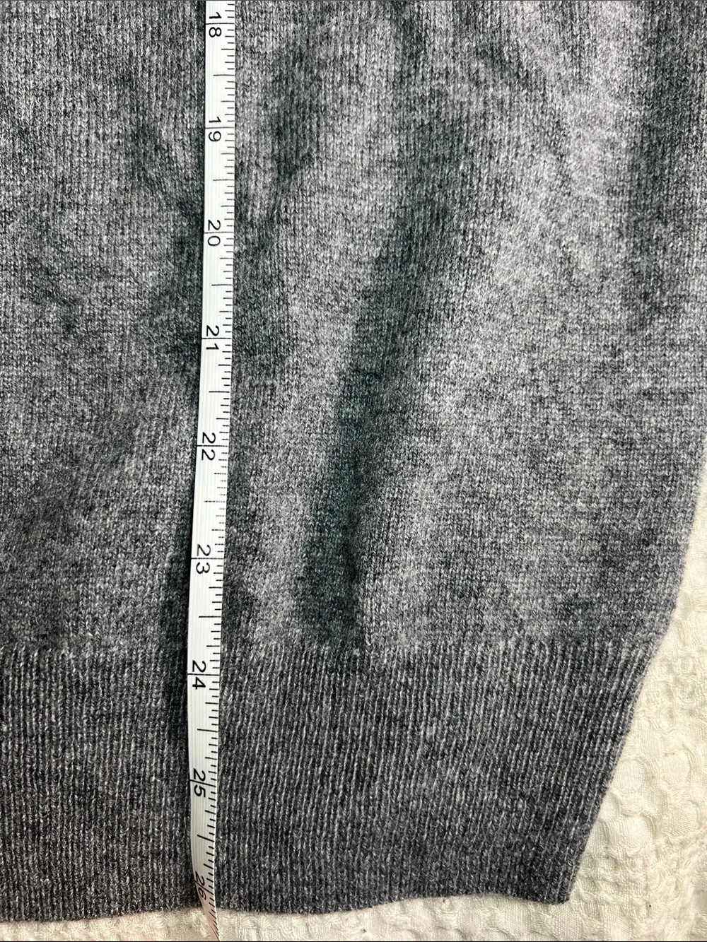 J. Crew mens Heather Gray cashmere Crewneck Sweater size M
